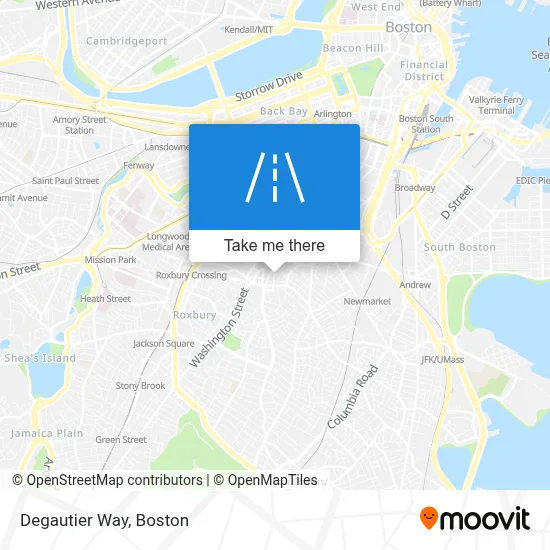 Degautier Way map