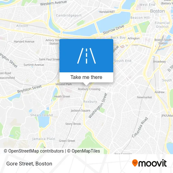 Gore Street map