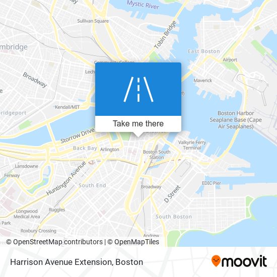 Harrison Avenue Extension map