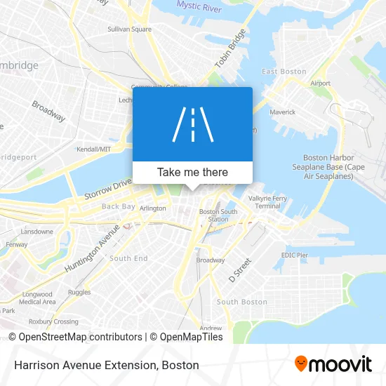 Harrison Avenue Extension map