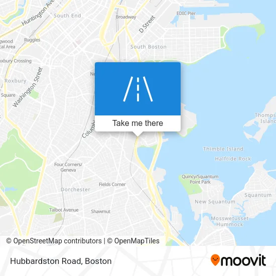 Hubbardston Road map