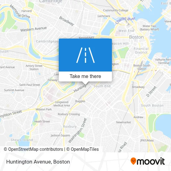 Huntington Avenue map