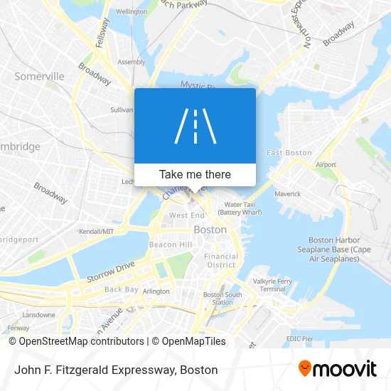John F. Fitzgerald Expressway map