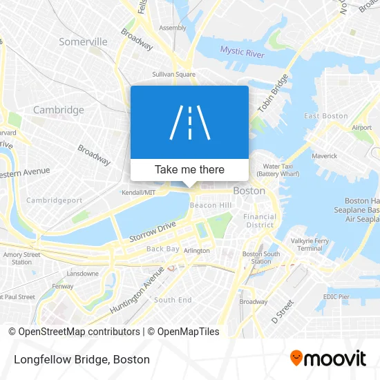 Longfellow Bridge map