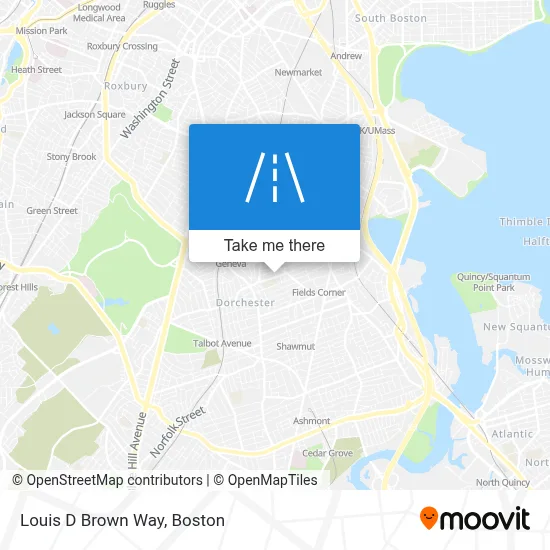 Louis D Brown Way map