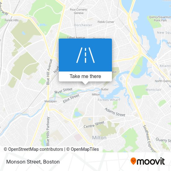 Monson Street map