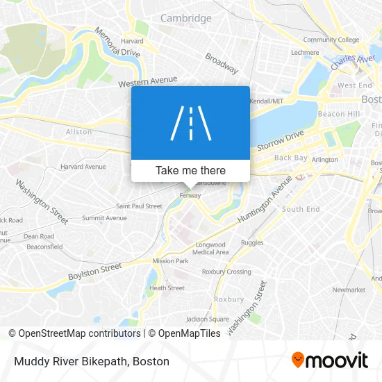 Muddy River Bikepath map