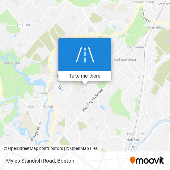 Myles Standish Road map