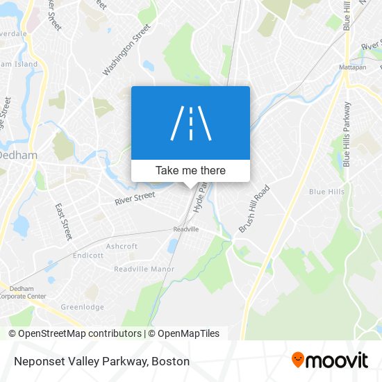 Neponset Valley Parkway map