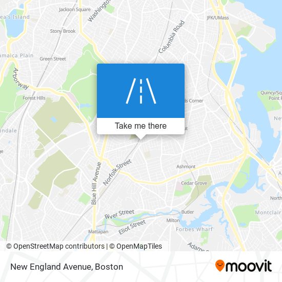 New England Avenue map