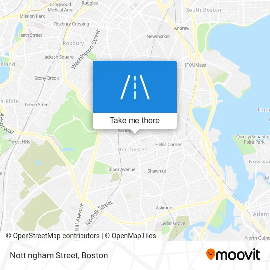 Nottingham Street map