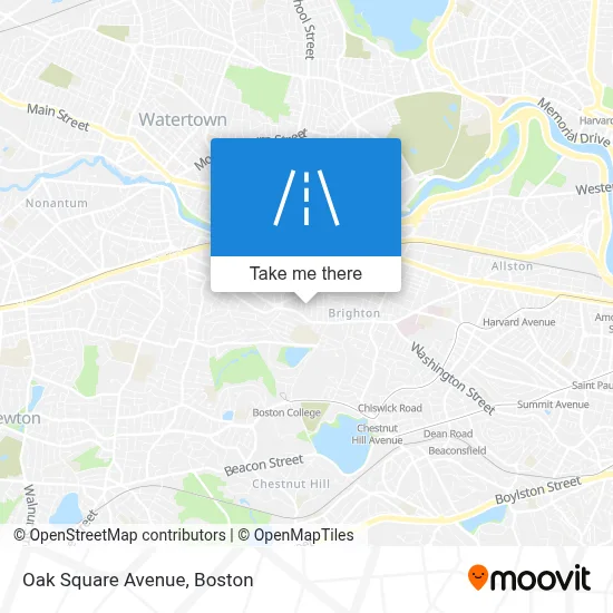 Oak Square Avenue map