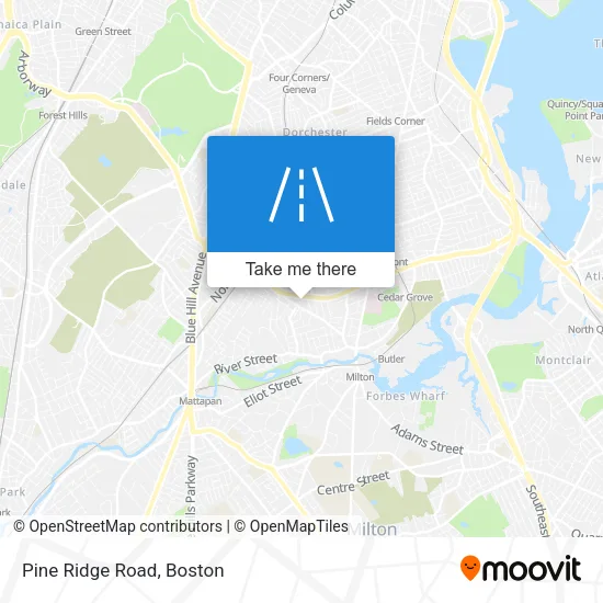 Pine Ridge Road map