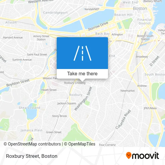 Roxbury Street map