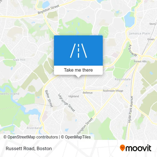 Russett ¿Cómo llegar a Russett Road, Boston en autobús, metro o tren?