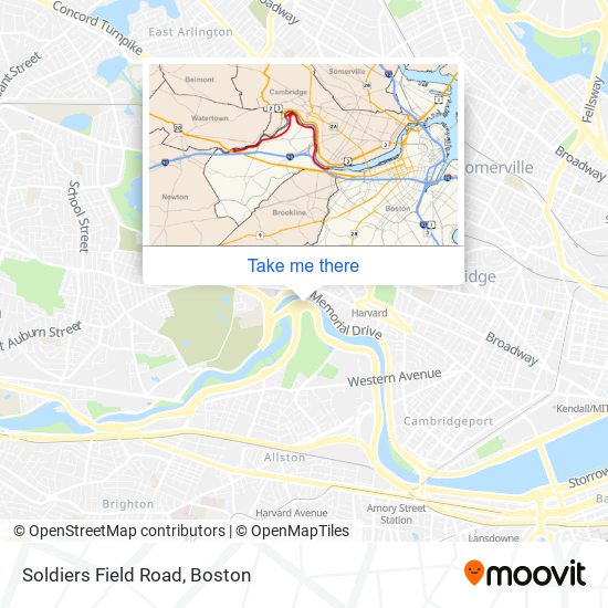 Soldiers Field Road map