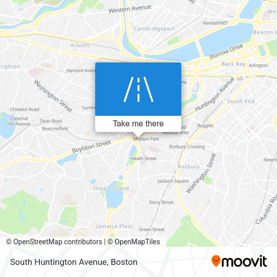 South Huntington Avenue map