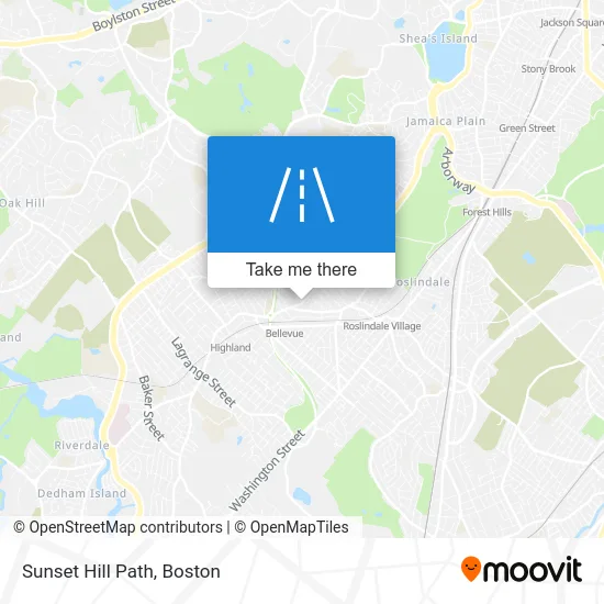 Sunset Hill Path map
