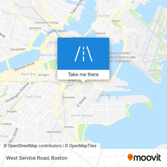 West Service Road map