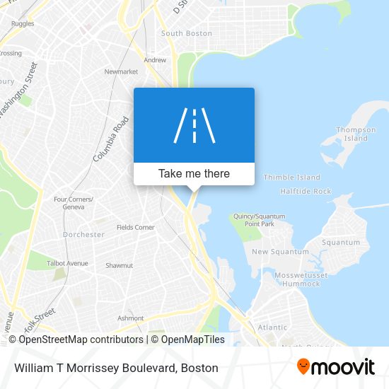 William T Morrissey Boulevard map