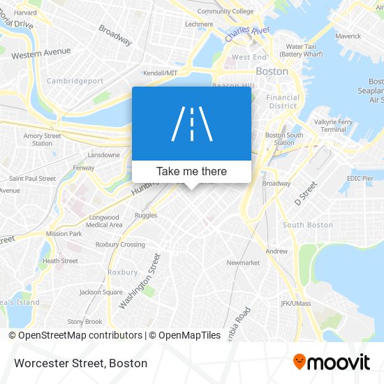 Worcester Street map