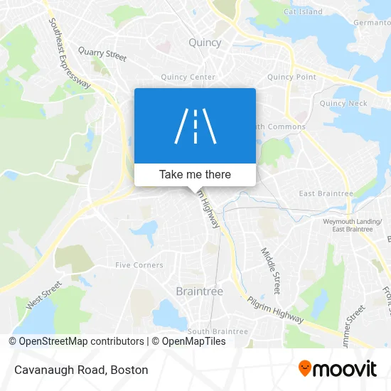 Cavanaugh Road map