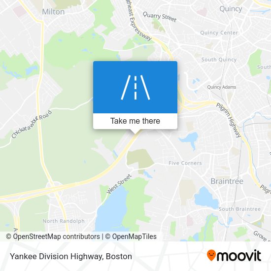 Mapa de Yankee Division Highway