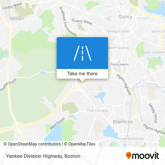 Yankee Division Highway map