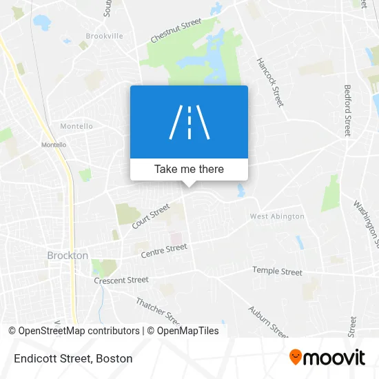 Endicott Street map