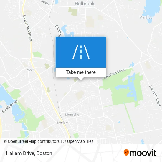 Hallam Drive map