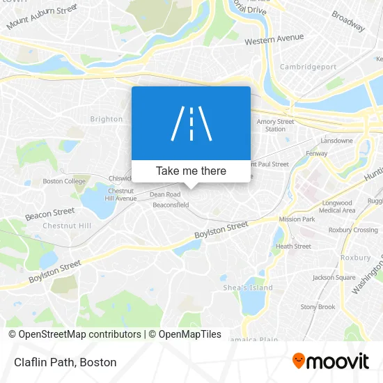 Claflin Path map