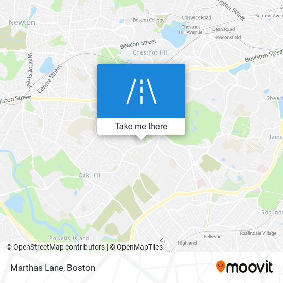 Marthas Lane map