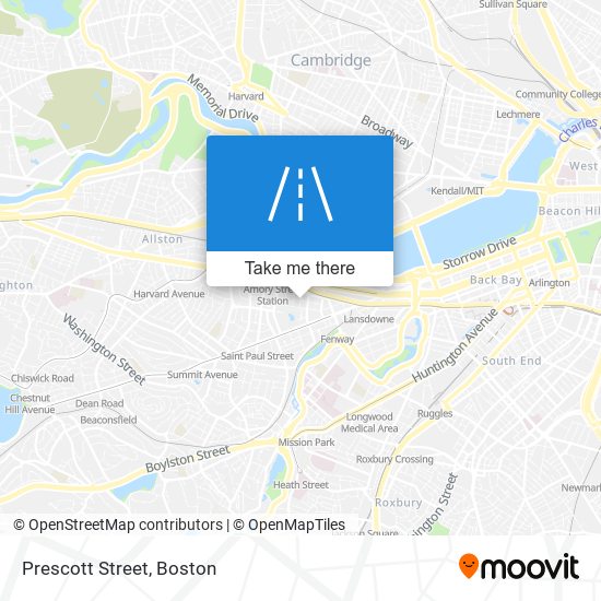 Prescott Street map