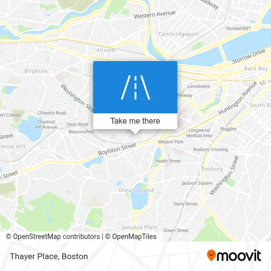 Thayer Place map