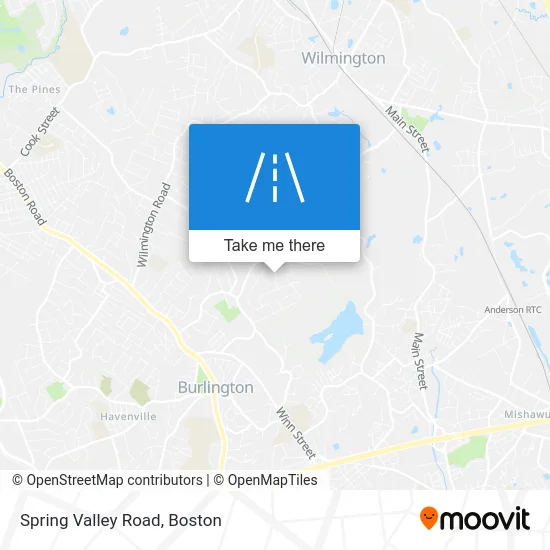 Spring Valley Road map