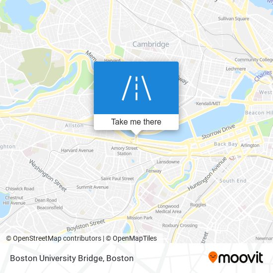 Mapa de Boston University Bridge