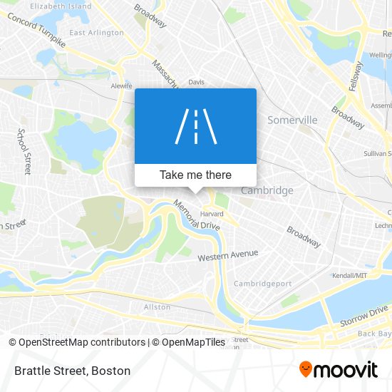 Brattle Street map