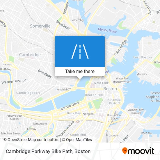 Mapa de Cambridge Parkway Bike Path