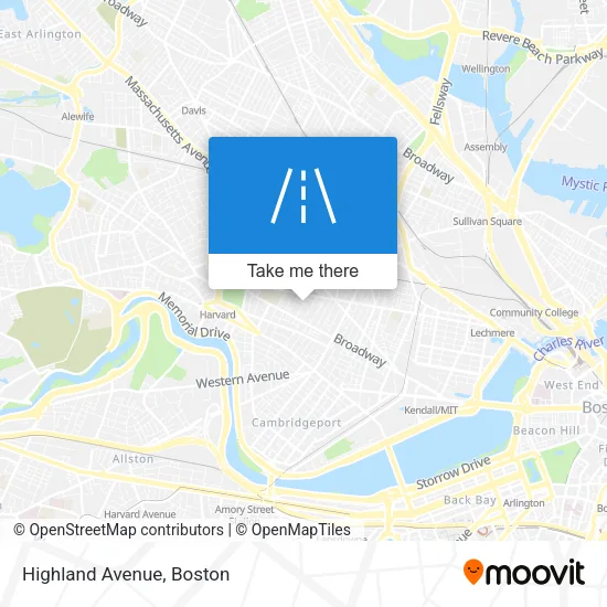 Mapa de Highland Avenue