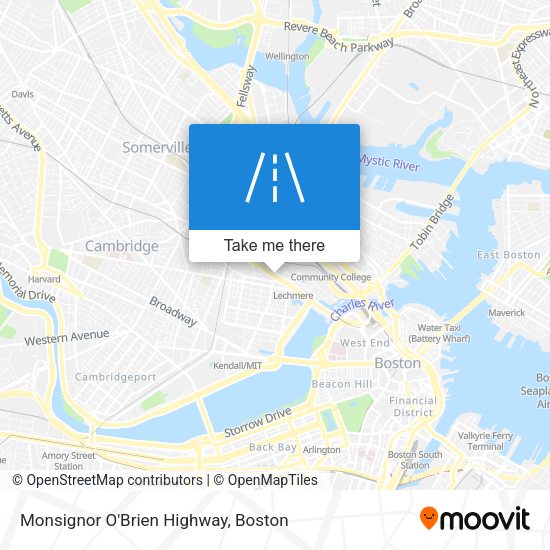 Monsignor O'Brien Highway map