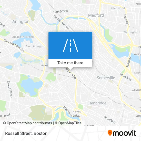 Russell Street map