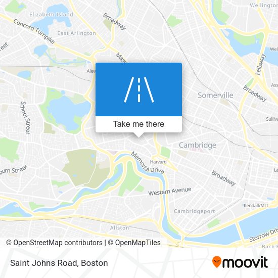 Saint Johns Road map