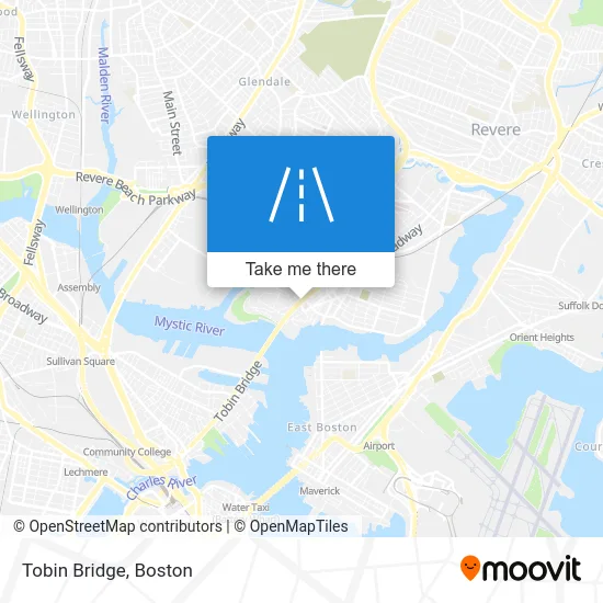 Tobin Bridge map
