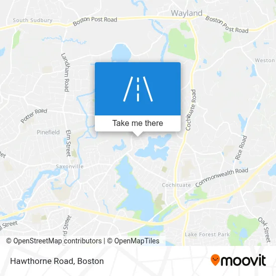 Hawthorne Road map