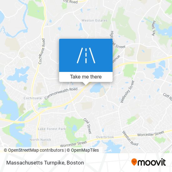Massachusetts Turnpike map