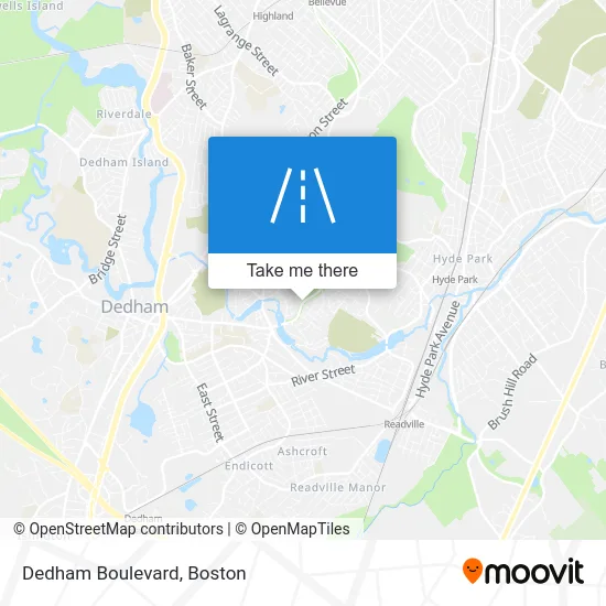 Dedham Boulevard map