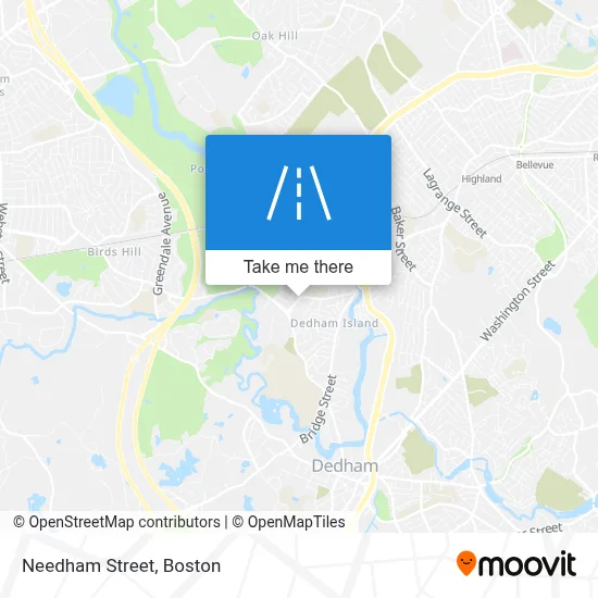 Needham Street map