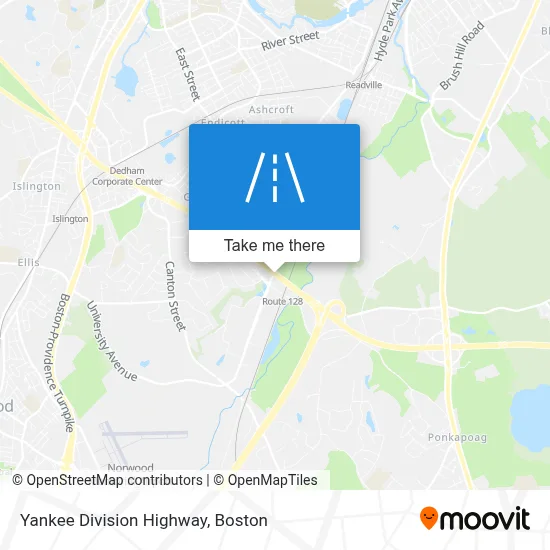 Yankee Division Highway map