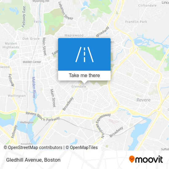 Gledhill Avenue map