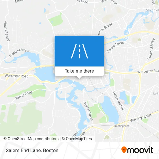Salem End Lane map
